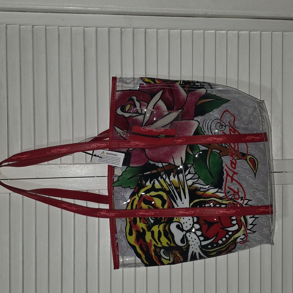 Ed Hardy Red and Multicolor Women's Bag